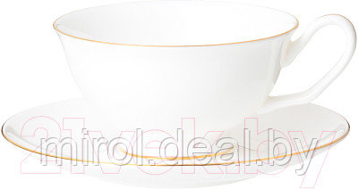 Чашка с блюдцем Lefard Классик белый / 85-830 - фото 1 - id-p215009447