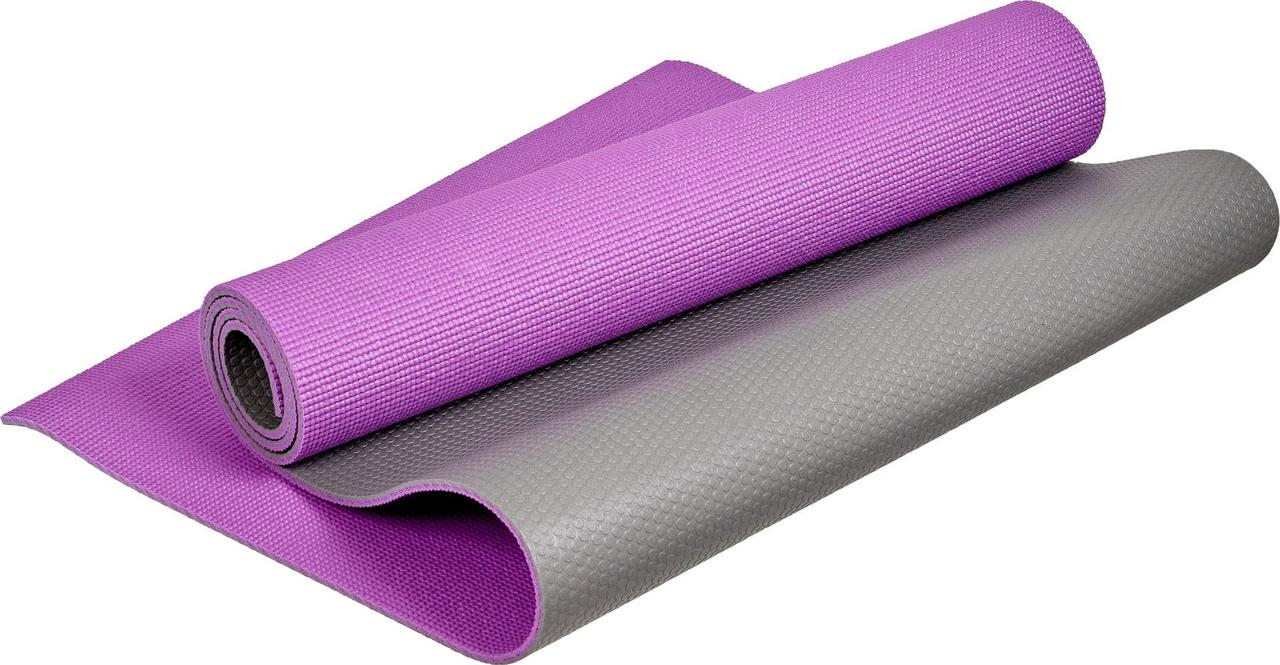 Коврик для йоги и фитнеса Bradex SF 0688, 183*61*0,6 см, двухслойный фиолетовый/серый - фото 1 - id-p215021538