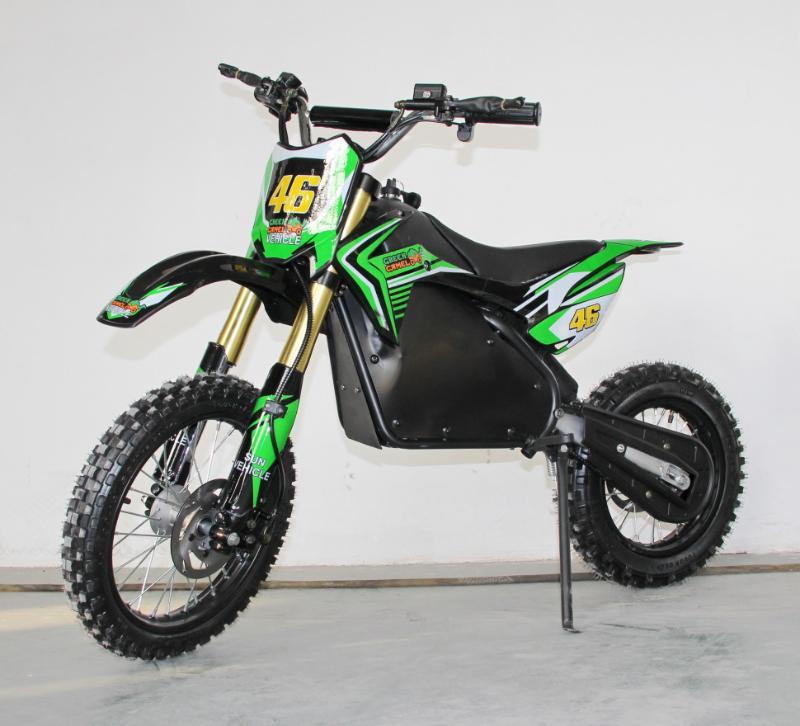 Электромотоцикл GreenCamel Питбайк DB500 зеленый - фото 2 - id-p215021955