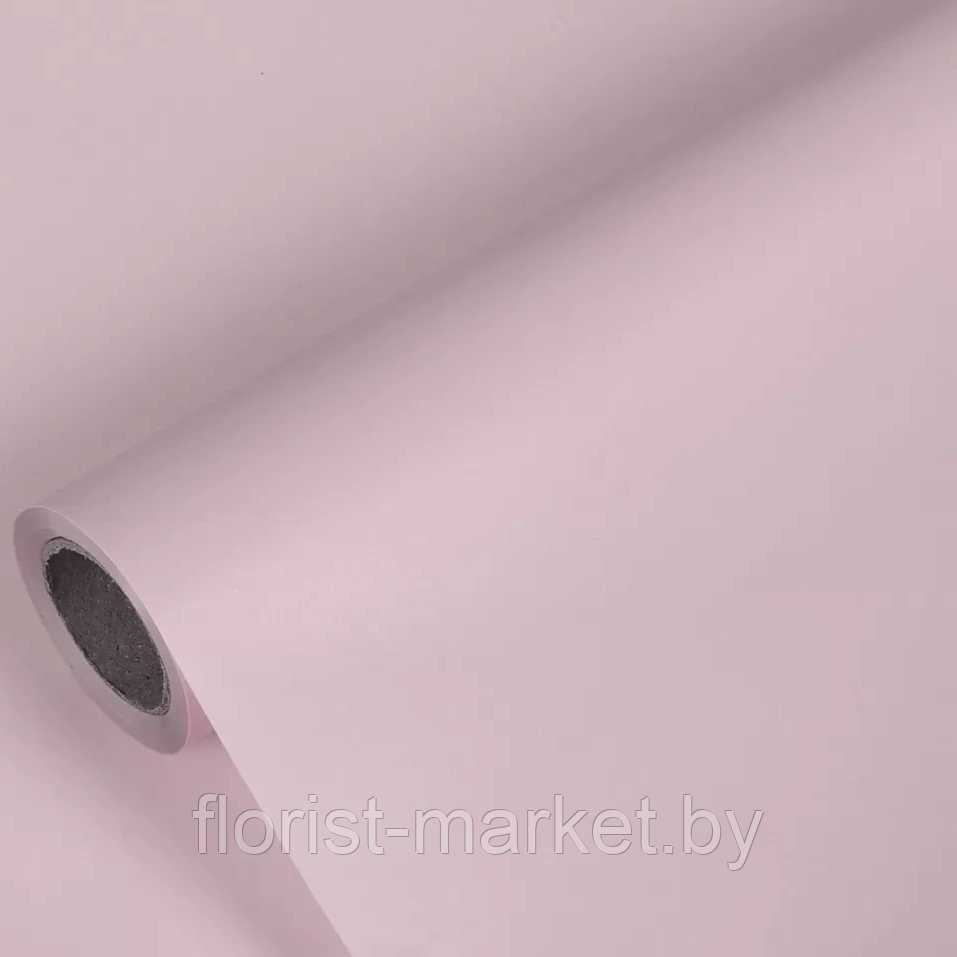 Матовая полупрозрачная пленка "Vogue", 60 см*10 м, розовый пион
