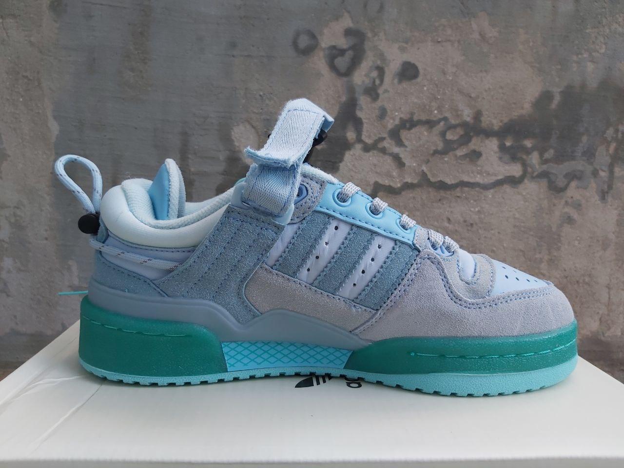 Кроссовки Adidas Forum Low x Bad Bunny blue - фото 3 - id-p215029967