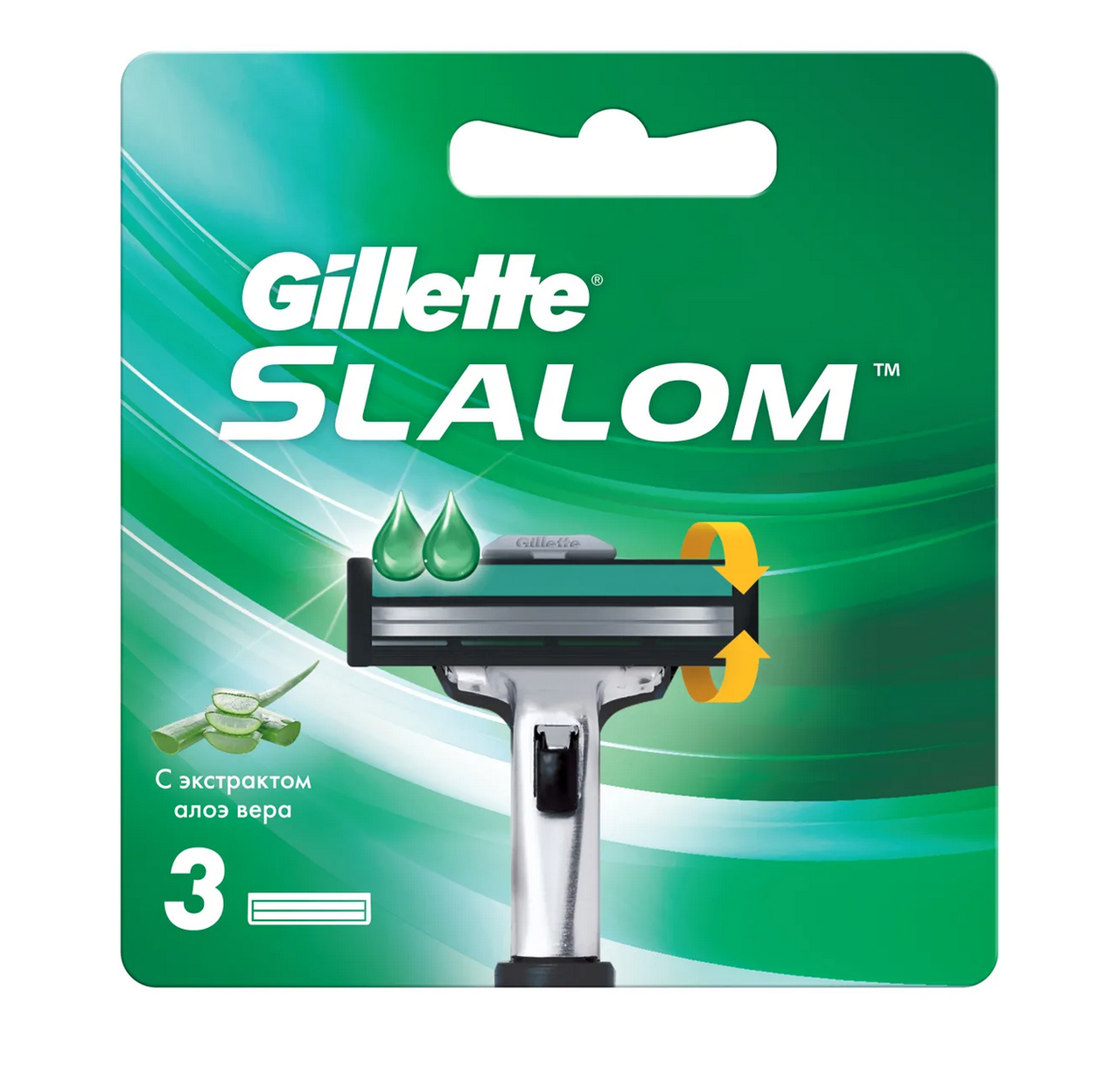 Сменные кассеты Gillette Slalom, 3 шт - фото 1 - id-p215029983