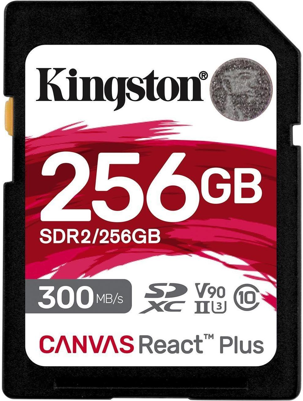 Флеш карта SDXC 256Gb Class10 Kingston SDR2/256GB Canvas React Plus w/o adapter - фото 1 - id-p215030180