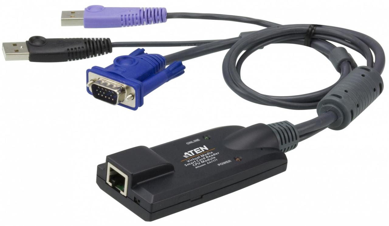 Модуль удлинителя ATEN KA7177-AX, SVGA+KBD+MOUSE USB 2.0+AUDIO, 50 метр., для подкл. комплекта перключат. - фото 1 - id-p215030098