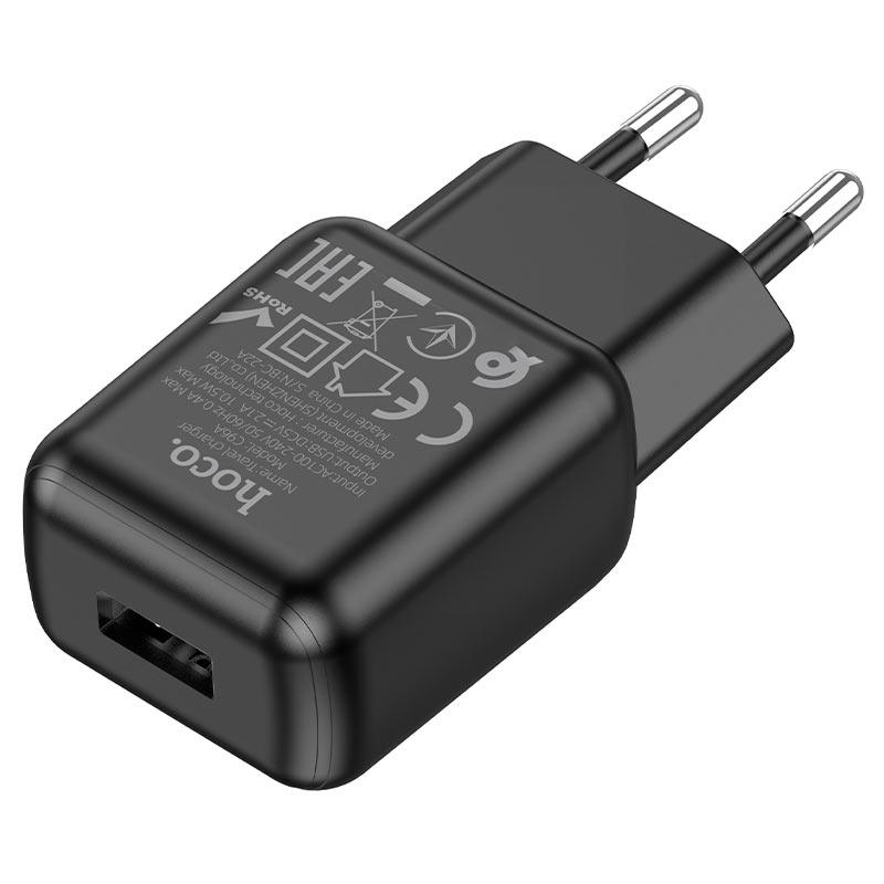 Зарядное сетевое устройство C96A single port charger set(Micro)(EU) черный - фото 3 - id-p215030335