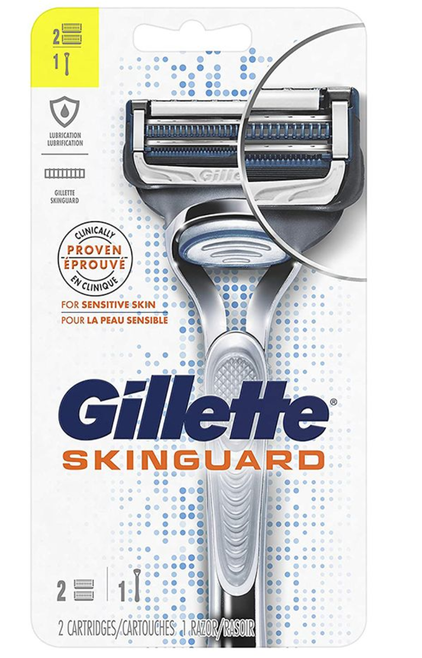 Бритвенный станок Gillette Skinguard Sensitive + 2 кассеты - фото 1 - id-p215030343