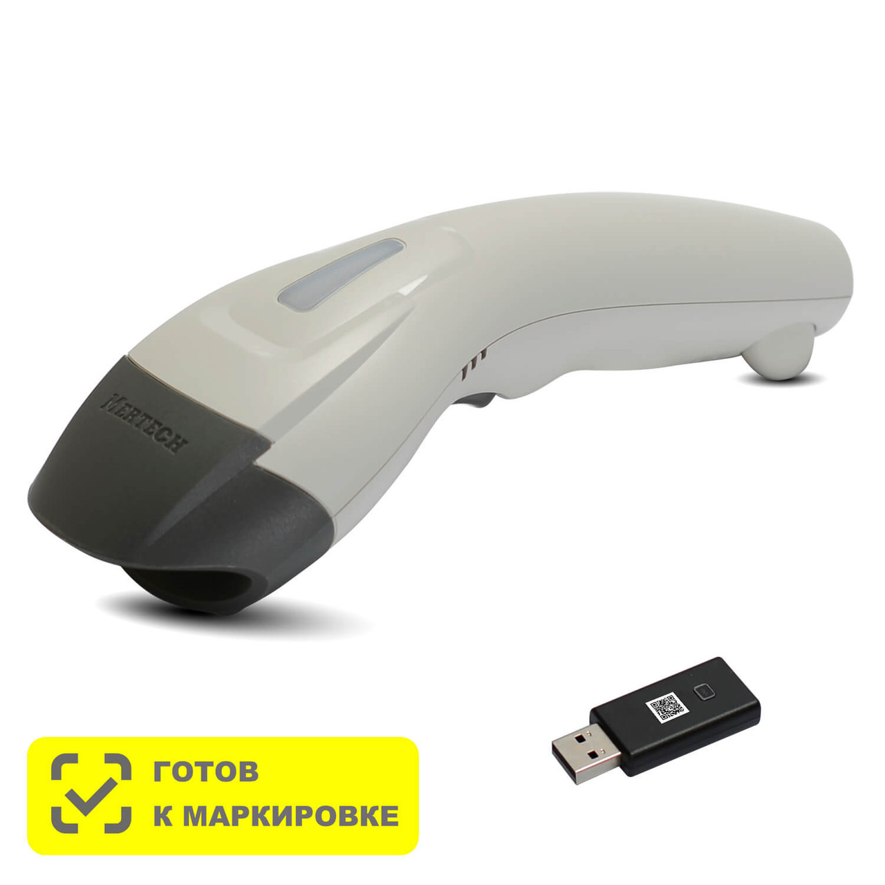 Беспроводной сканер штрих-кода MERTECH CL-610 BLE Dongle P2D USB White - фото 1 - id-p201927010