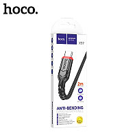 USB дата-кабель Hoco X59 Usb - Type-C (2 м, 2.4 A,нейлон) цвет: черный