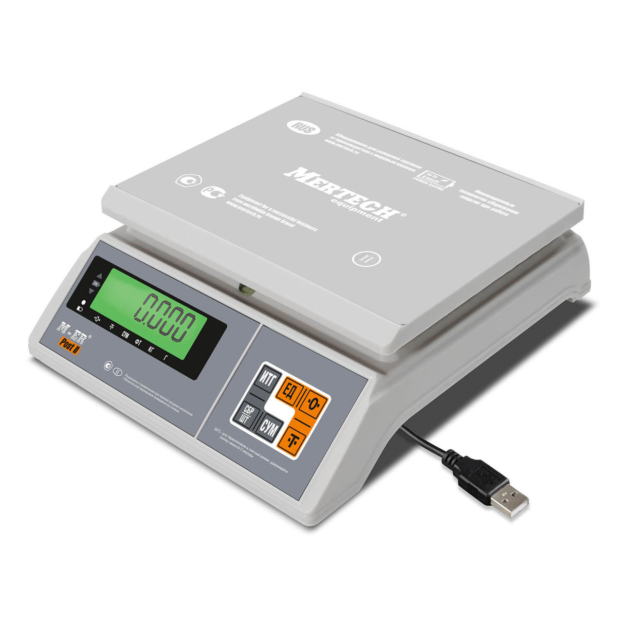 Порционные весы M-ER 326 AFU-15.1 "Post II" LCD USB-COM - фото 1 - id-p201927276