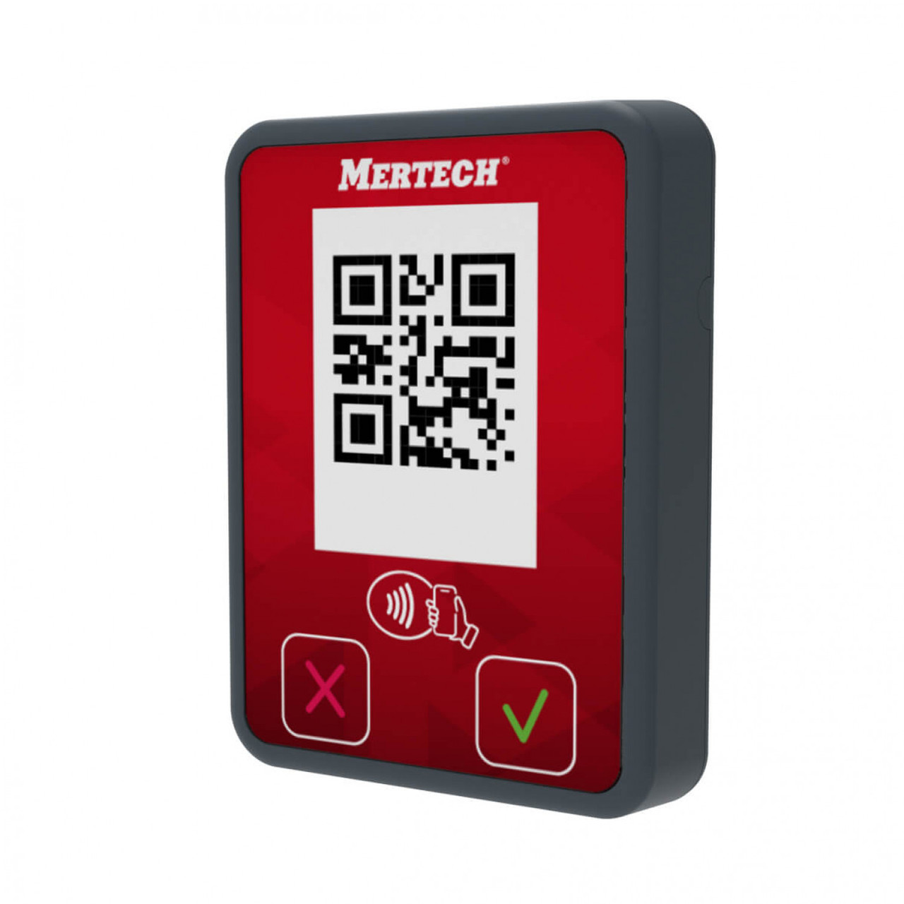 Терминал оплаты СБП MERTECH Mini с NFC серый/красный - фото 1 - id-p215030499