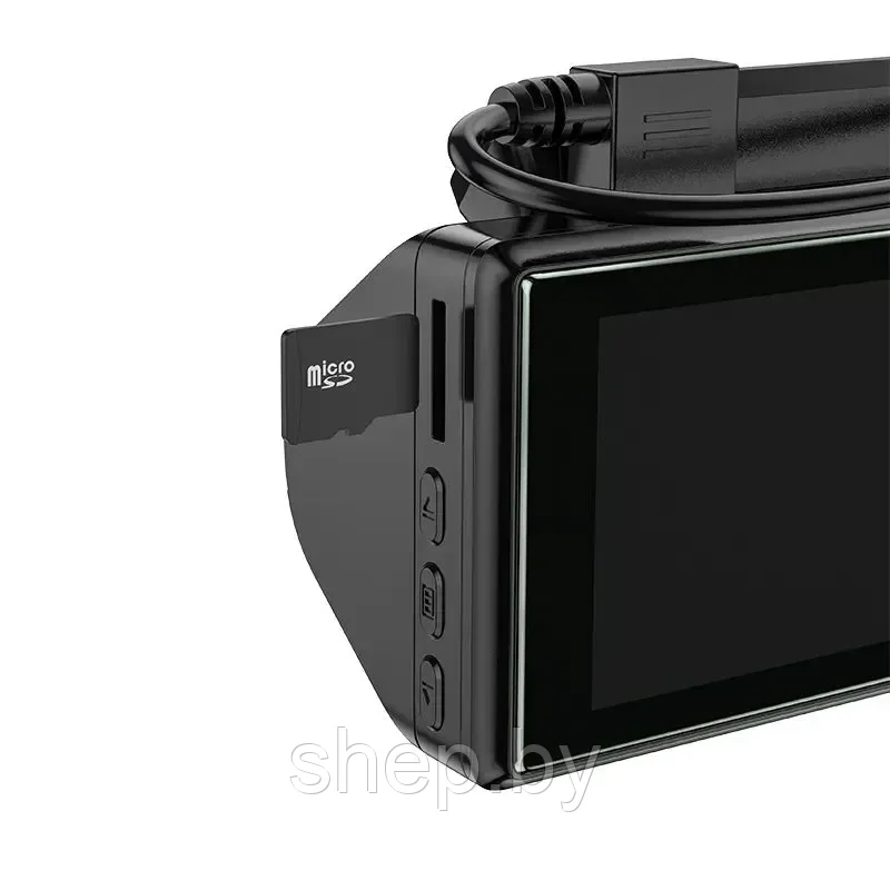Видеорегистратор Hoco DI07, с двумя камерами(салон,перед) HD съемка, обзор 360 градусов, черный - фото 7 - id-p215032766