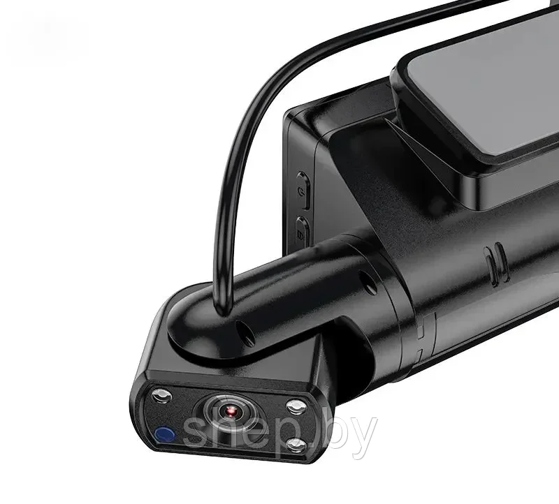 Видеорегистратор Hoco DI07, с двумя камерами(салон,перед) HD съемка, обзор 360 градусов, черный - фото 8 - id-p215032766