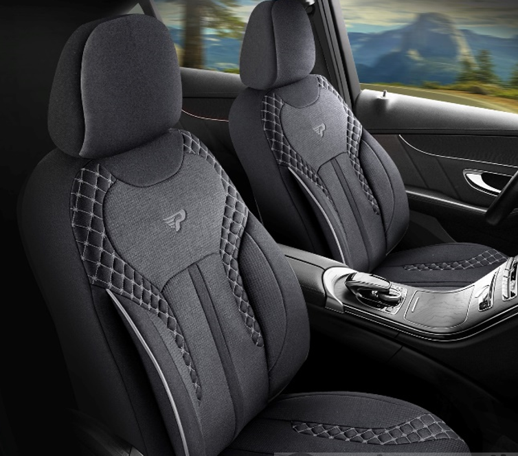 Универсальные чехлы LYON для автомобильных сидений / Авточехлы - комплект на весь салон автомобиля - фото 2 - id-p215033222