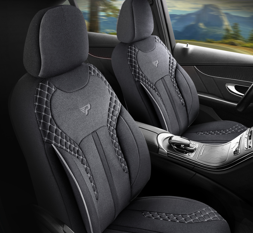 Универсальные чехлы LYON для автомобильных сидений / Авточехлы - комплект на весь салон автомобиля - фото 4 - id-p215033222