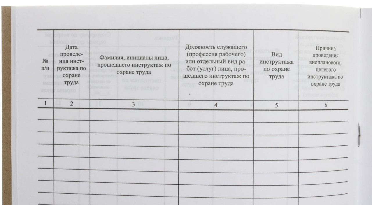 Журнал регистрации инструктажа по охране труда 50 л., ассорти - фото 2 - id-p215033027