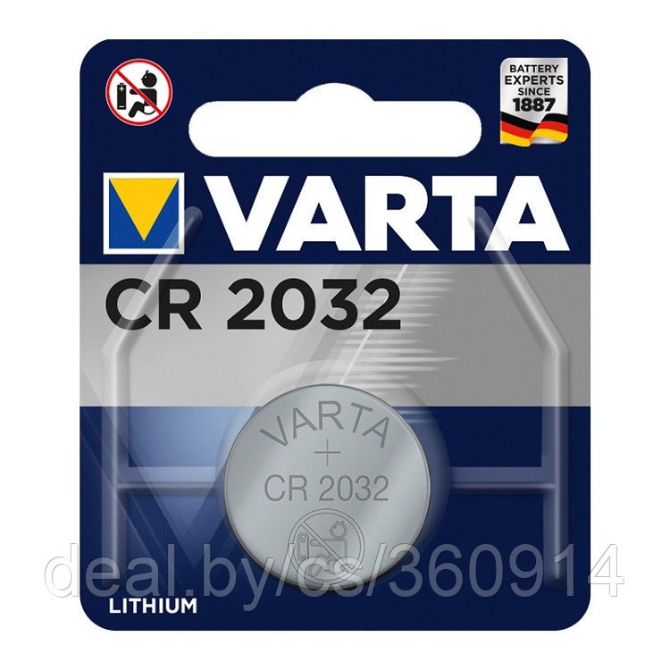 59877 Батарейка VARTA LITHIUM CR2032 3V (1 шт в упак.) 4008496276882 - фото 1 - id-p215039515