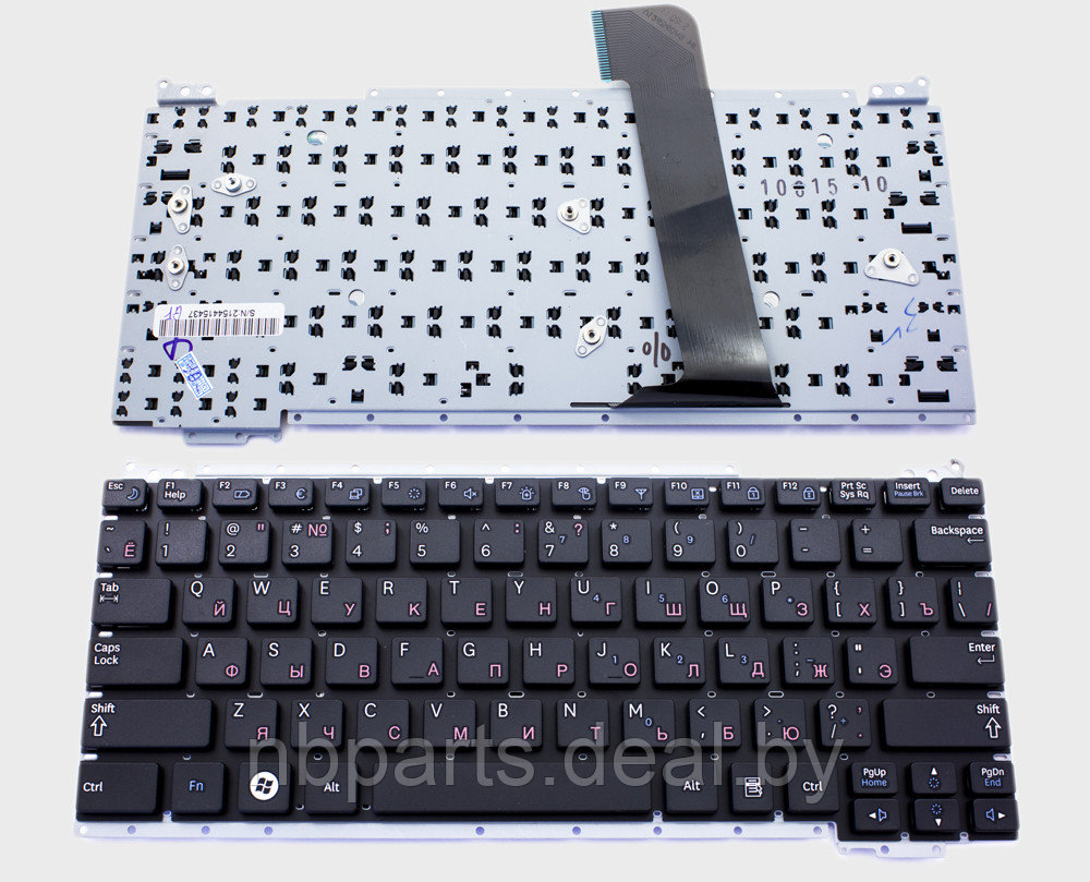 Клавиатура для ноутбука Samsung NC110, чёрная, маленький Enter, RU - фото 1 - id-p111768623