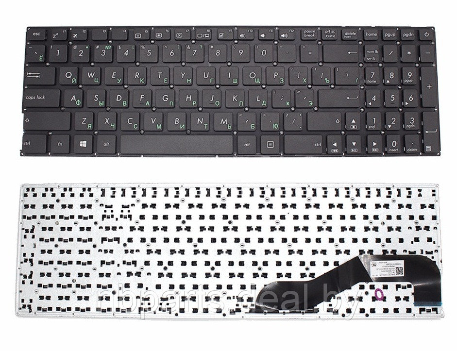 Клавиатура для ноутбука ASUS X540, R540, K540 чёрная, маленький Enter, RU - фото 1 - id-p111775020