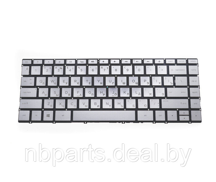 Клавиатура для ноутбука HP Spectre X360 13-A, 13-W, серебро, с подсветкой, RU - фото 1 - id-p114707277
