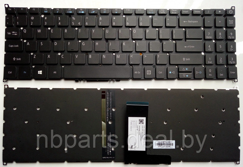 Клавиатура для ноутбука ACER Swift 3 SF315, чёрная, RU - фото 1 - id-p114707297
