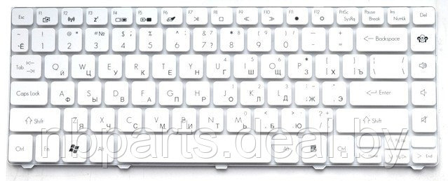 Клавиатура для ноутбука Gateway NV49C, белая, RU