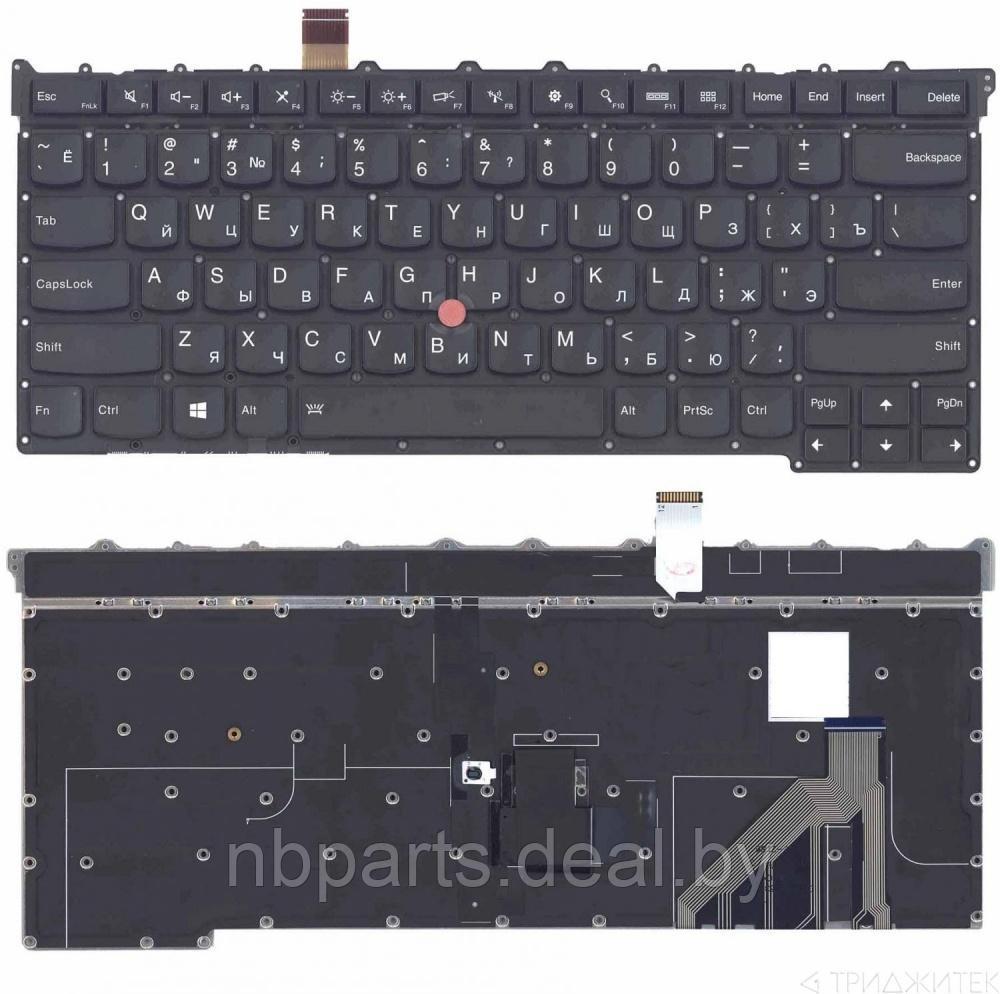 Клавиатура для ноутбука Lenovo ThinkPad X1 carbon 3rd Gen, чёрная, RU - фото 1 - id-p178330974