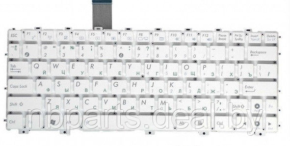 Клавиатура для ноутбука ASUS EeePC 1025, белая, RU - фото 1 - id-p111773963