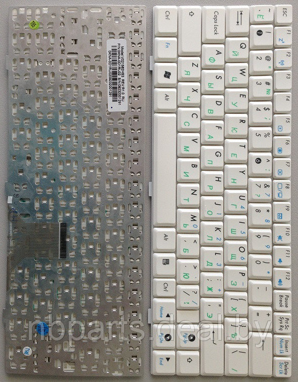 Клавиатура для ноутбука ASUS EeePC 1000, белая, RU - фото 1 - id-p111776454