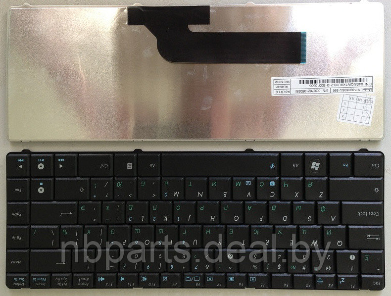 Клавиатура для ноутбука ASUS K40, чёрная, RU - фото 1 - id-p111776466
