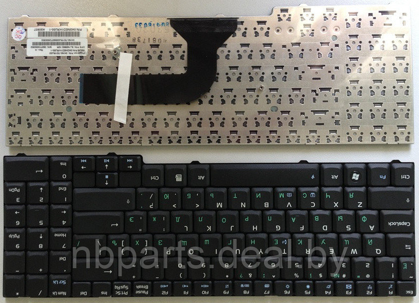 Клавиатура для ноутбука ASUS M50 M70 X70 X71 G50 G70, чёрная, большой Ente, RU - фото 1 - id-p111776471