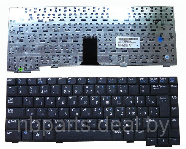 Клавиатура для ноутбука BenQ Joybook A52, чёрная, RU