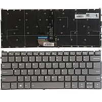 Клавиатура для ноутбука Lenovo IdeaPad 720S-13, серая, с подсветкой, RU