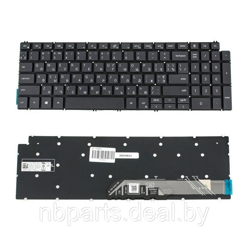 Клавиатура для ноутбука Dell Inspiron 15-5594, 15-5590, чёрная, RU - фото 1 - id-p204134971