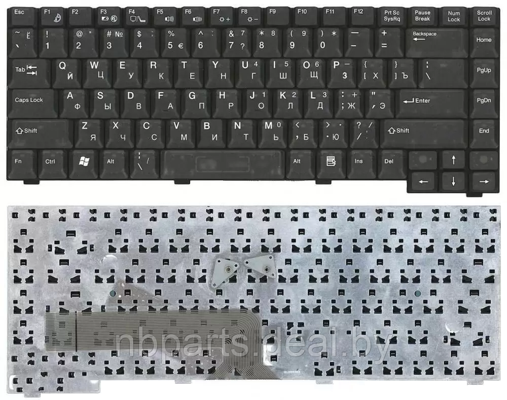 Клавиатура для ноутбука Fujitsu Amilo M1437, чёрная, RU ver.1