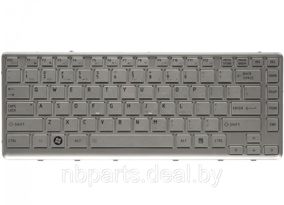 Клавиатура для ноутбука Toshiba Satellite T230, T235, серебро, RU - фото 1 - id-p111770280