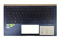 Верхняя часть корпуса (Palmrest) Asus ZenBook 14 UX433 синий, с подсветкой, RU, 13N1-60A0331