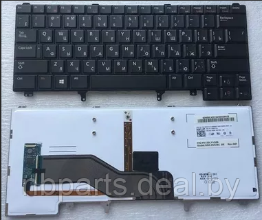 Клавиатура для ноутбука Dell Latitude E6420, чёрная, с подсветкой, RU - фото 1 - id-p194501741