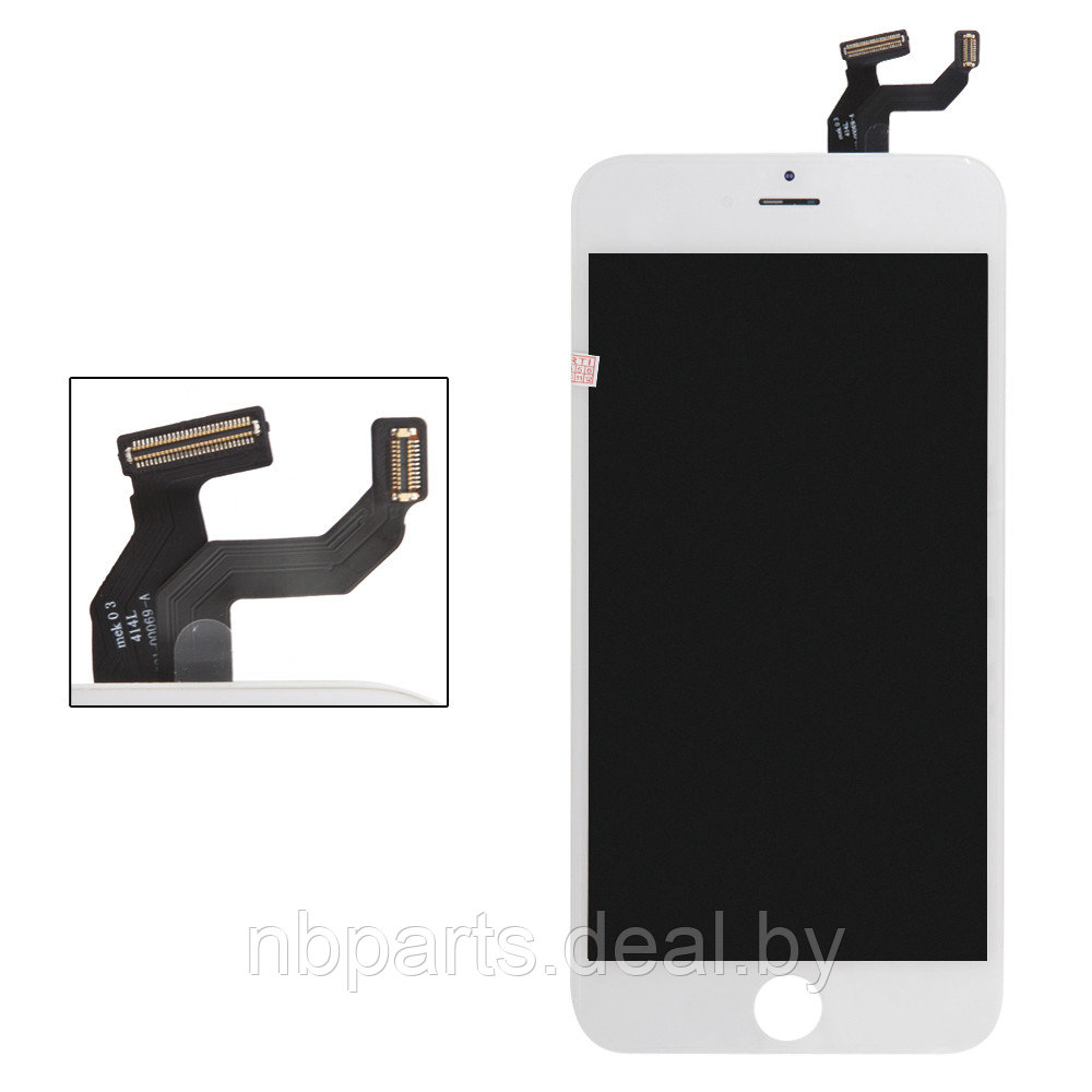 Дисплей для iPhone 6S Plus с тачскрином (яркая подсветка) белый LCD - фото 1 - id-p111770350