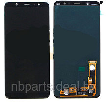 Дисплей Samsung J8 2018 SM-J800 Черный в сборе (Оригинал, переклей) LCD J800