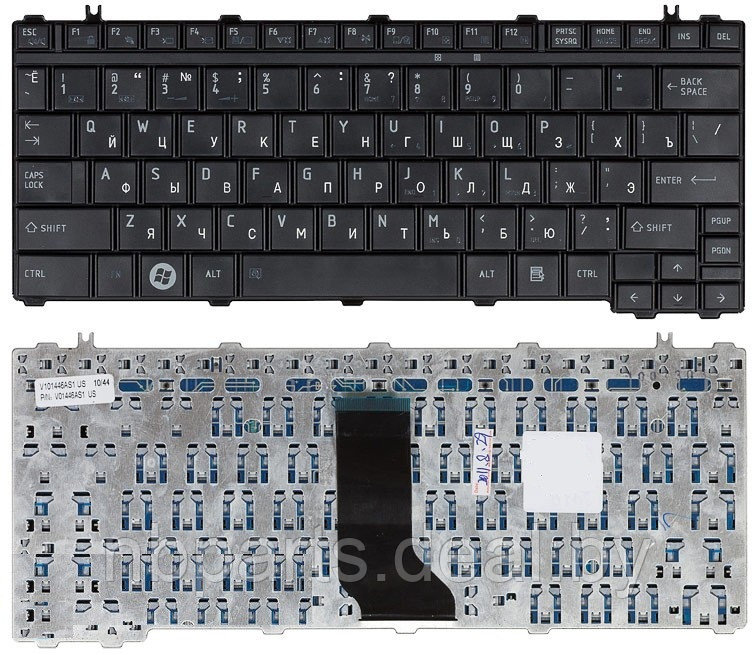 Клавиатура для ноутбука Toshiba Satellite T135, M900, чёрная, RU - фото 1 - id-p111776729