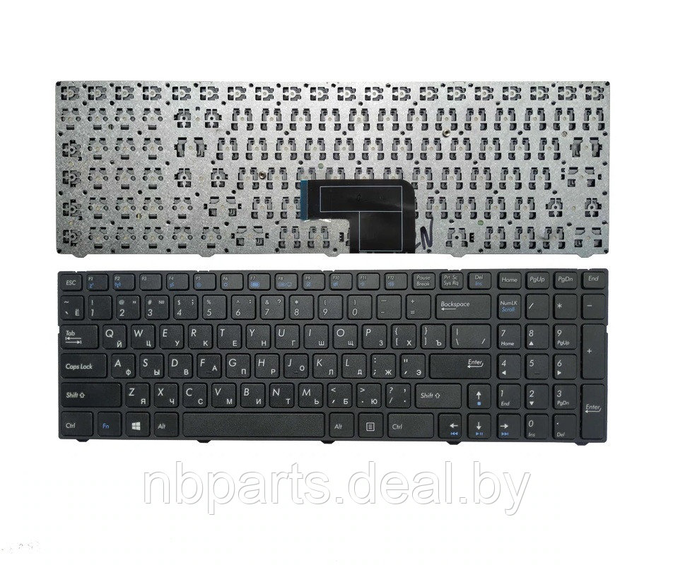 Клавиатура для ноутбука Medion Akoya E7228T (C15), чёрная, с рамкой, RU - фото 1 - id-p111769114