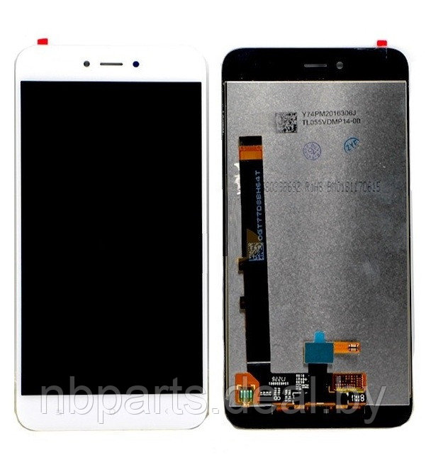LCD дисплей для Xiaomi Redmi Note 5A с тачскрином (белый) LCD - фото 1 - id-p111770494