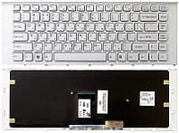 Клавиатура для ноутбука Sony VPC-EA, белая, с рамкой, RU