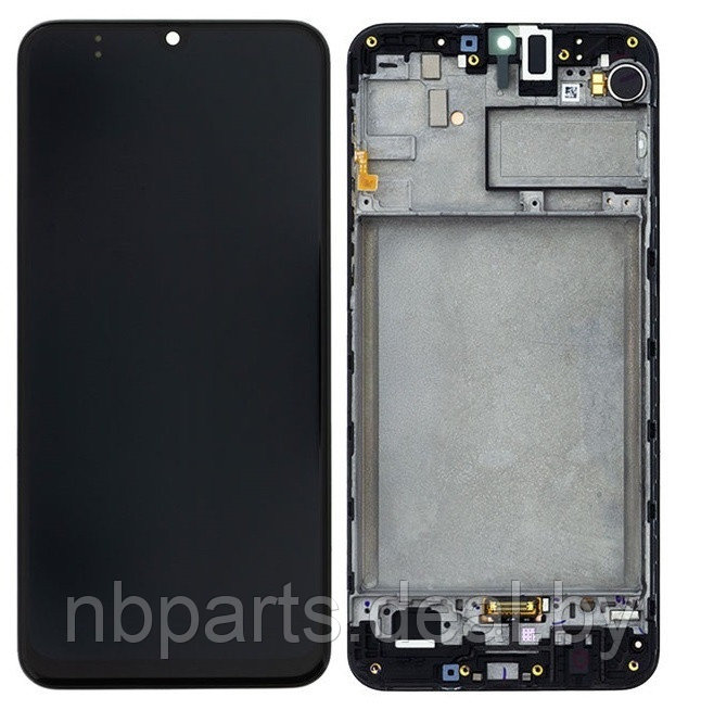 Дисплей Samsung M30 Черный (Oled) в раме LCD M305 - фото 1 - id-p167753345