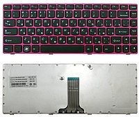 Клавиатура для ноутбука Lenovo Z370, чёрная, с рамкой, RU