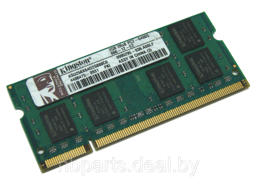 Оперативная память SO-DDR2 RAM 2GB PC2-6400S Kinston ИН ASU256X64D2S800C6 - фото 1 - id-p211060053