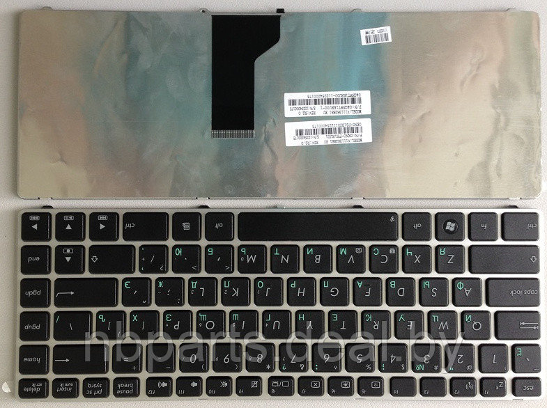 Клавиатура для ноутбука ASUS K42 UL30 K43, чёрная, маленький Enter, RU Б/У - фото 1 - id-p131024468