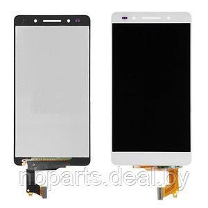 LCD дисплей для Huawei Honor 7 (с тачскрином) (белый) LCD - фото 1 - id-p111763218
