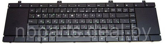 Клавиатура для ноутбука ASUS NX90, чёрная, с рамкой, RU