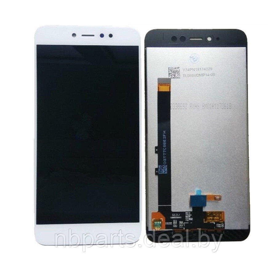 LCD дисплей для Xiaomi Redmi Note 5A Prime с тачскрином (белый) LCD - фото 1 - id-p111770539